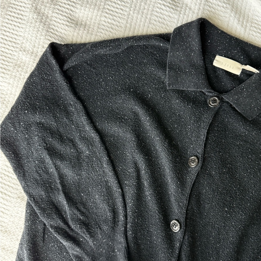 Vintage J. Jill Marled/Speckled Button Up Shirt Dark Grey
